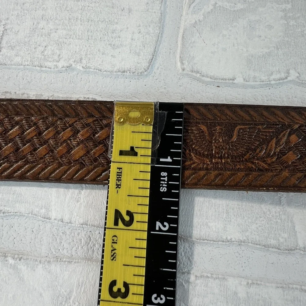 Vintage‎ Brushy Creek Belt Mens 40 Tooled Leather Eagle Western Cowboy USA 90s